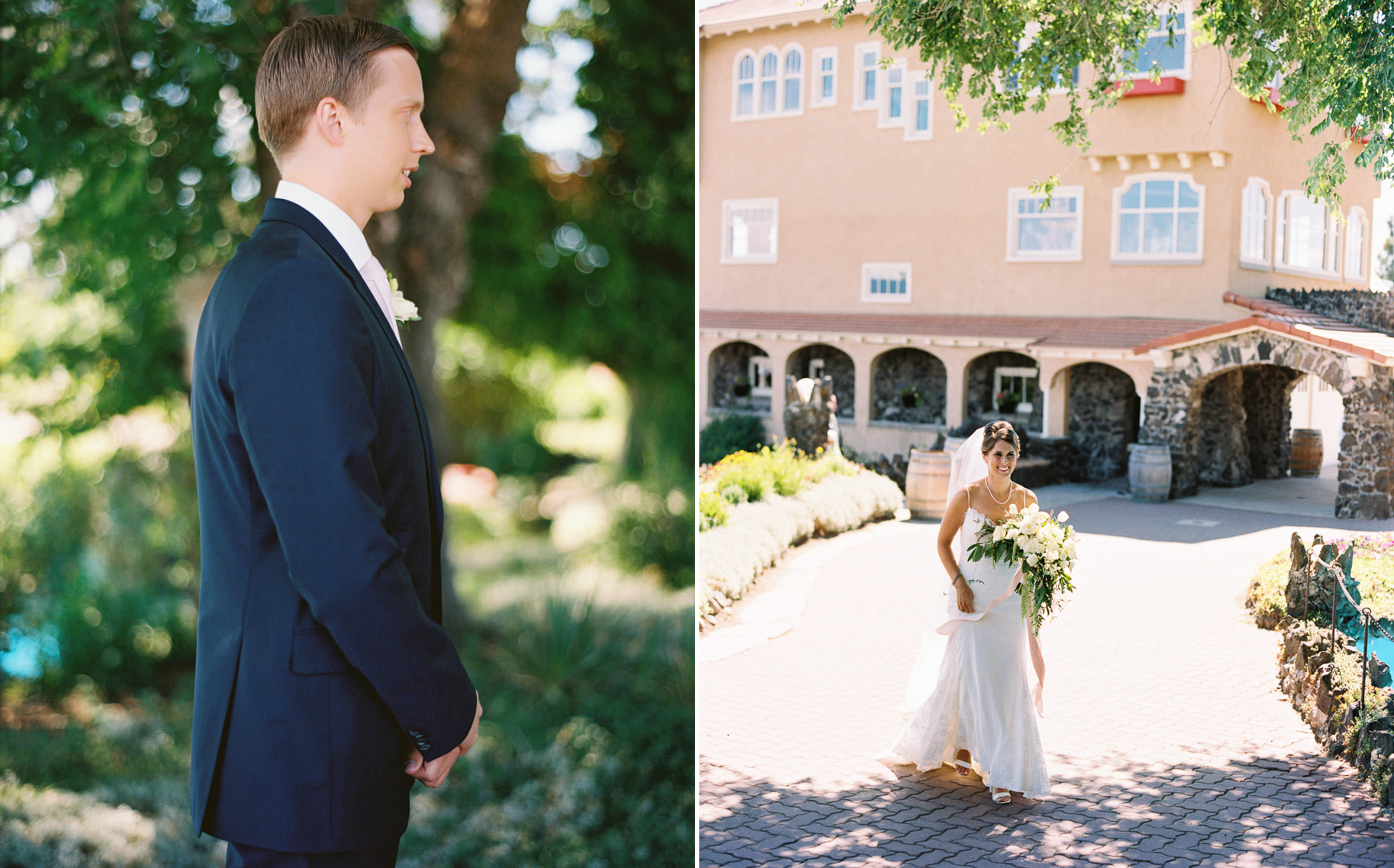 Romantic Arbor Crest Winery Wedding Photos by Spokane Wedding Photographer Anna Peters