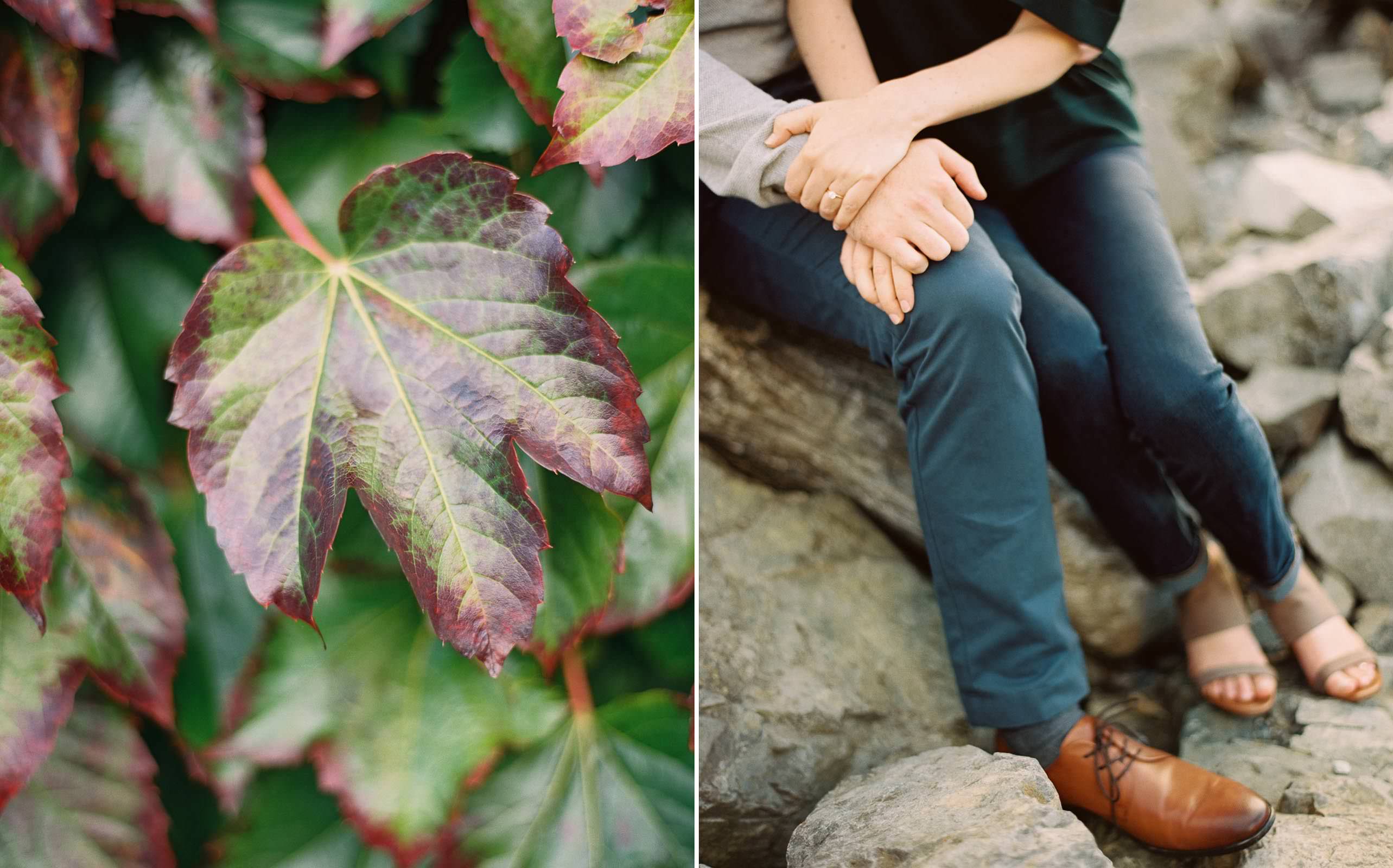 Seattle engagement session details on film by Fine Art Wedding Photographer Anna Peters